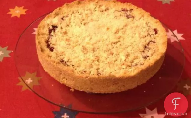 Torta De Geléia De Framboesa Com Crumble De Amêndoa