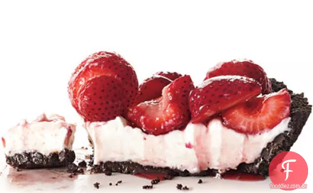 Torta De Morango Fresca Sem Assar