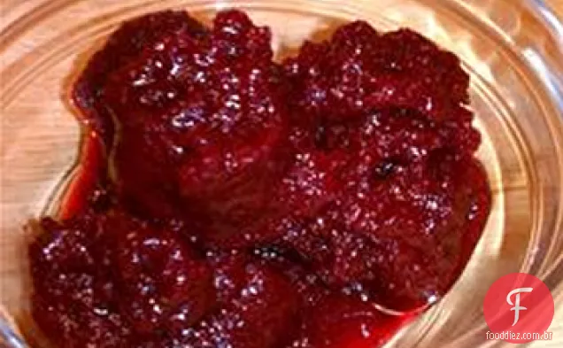 Amora-preta com sorvete de Vinho Tinto