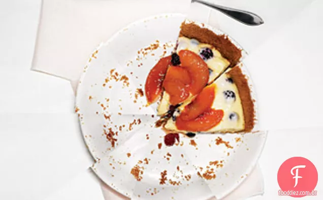 Torta De Creme De Frutas De Verão