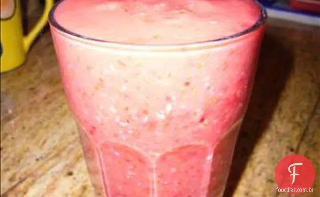 Smoothie De Framboesa, Morango E Coco