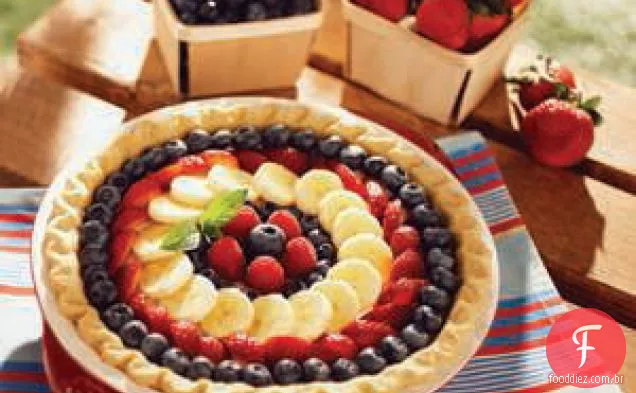 Torta De Queijo Creme De Frutas Frescas