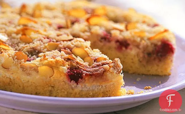 Bolo De Migalhas De Framboesa-Amêndoa