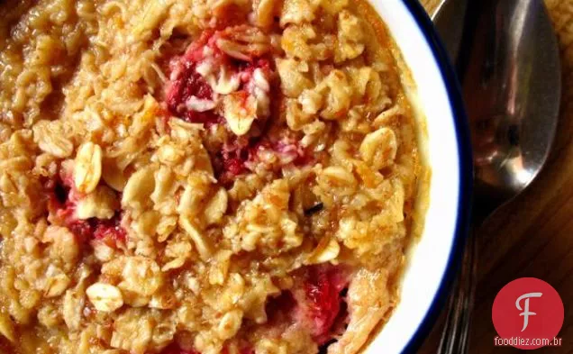 Farinha De Aveia Assada Com Morango E Laranja Individual