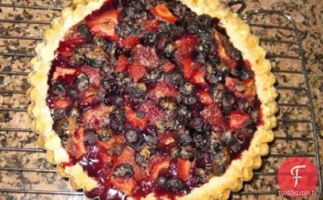 Torta de mirtilo - não poderia ser mais fácil