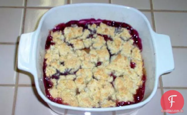 Blueberry e pêssego sapateiro