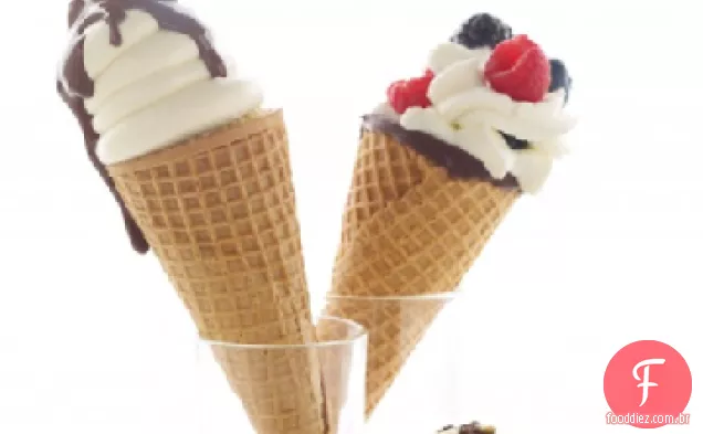 Bagas e cones de Creme