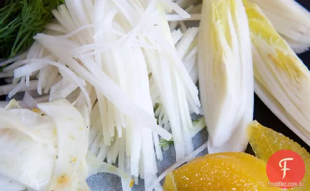 Salada Crua De Erva-Doce, Laranja Sevilha, Chicória E Couve-Rábano