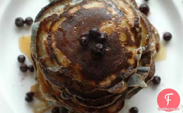 Panquecas de mirtilo, sem leite, sem ovos
