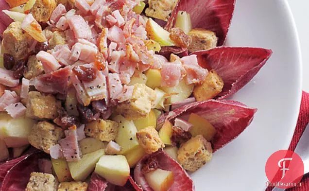 Pancetta, Chicória Vermelha E Maçã