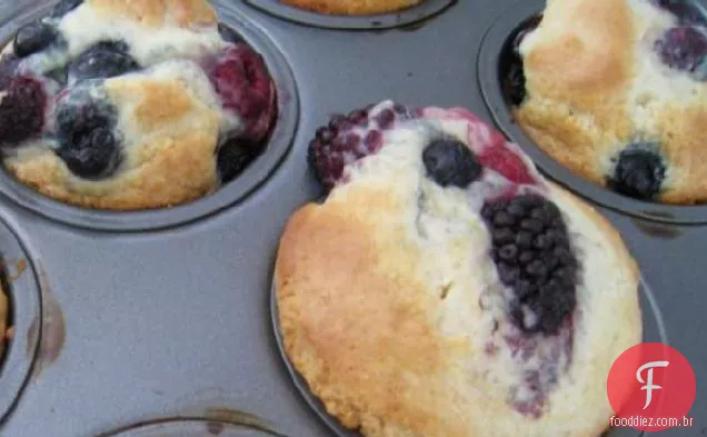Muffins de mirtilo Jumbo (ou Cranberry)