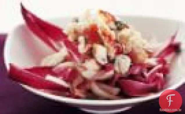 Salada Roxa De Endívia E Caranguejo Belga