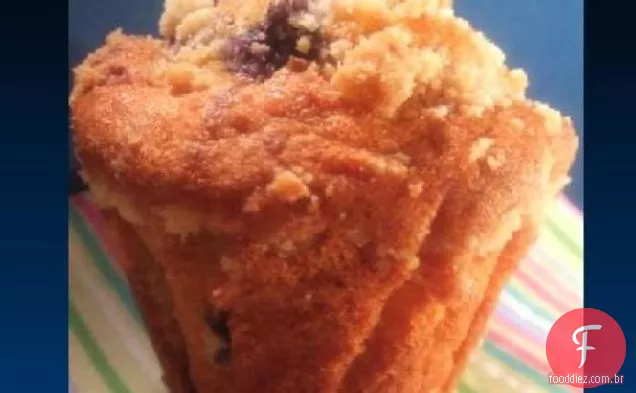 Muffins De Mirtilo Com Cobertura Streusel