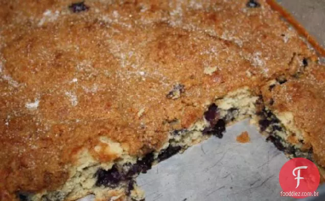 Delicioso Bolo De Café De Mirtilo Com Cobertura De Migalhas