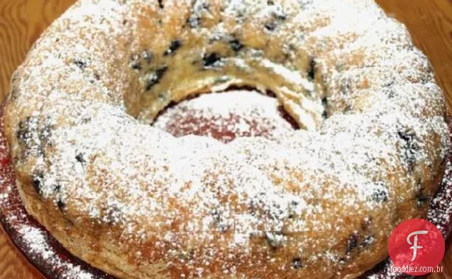 Bolo Bundt De Amêndoa De Mirtilo