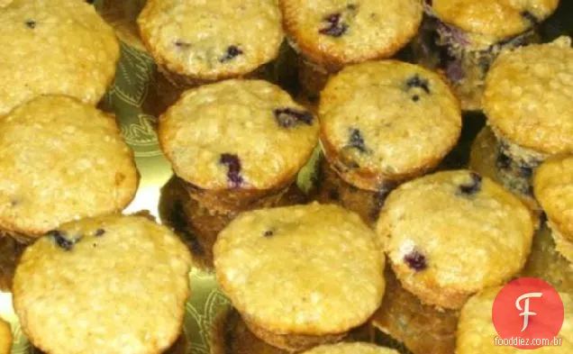 Muffins De Aveia De Mirtilo