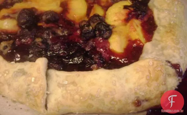 Mirtilo e pêssego Galette