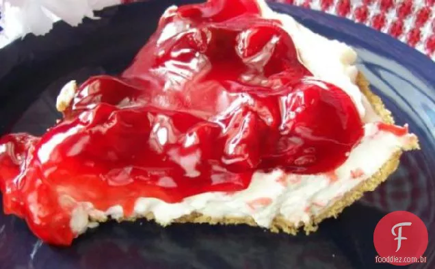 Torta de Creme de cereja ou mirtilo fácil (sem assar)