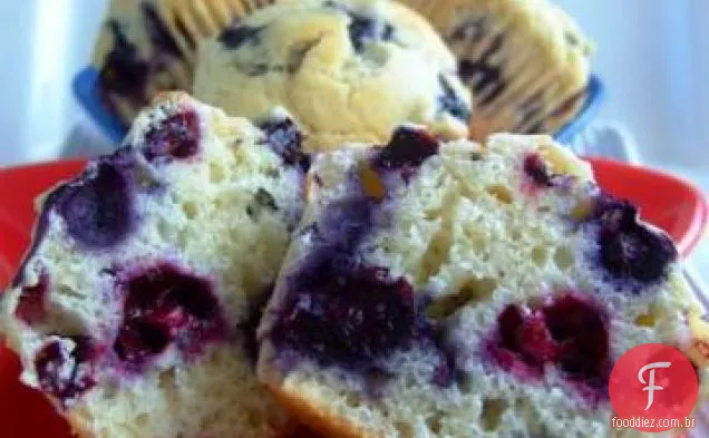 Muffins De Mirtilo Da Nova Inglaterra