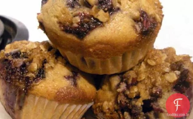 Muffins De Mirtilo Com Canela Streusel (Einstein Bagels!)