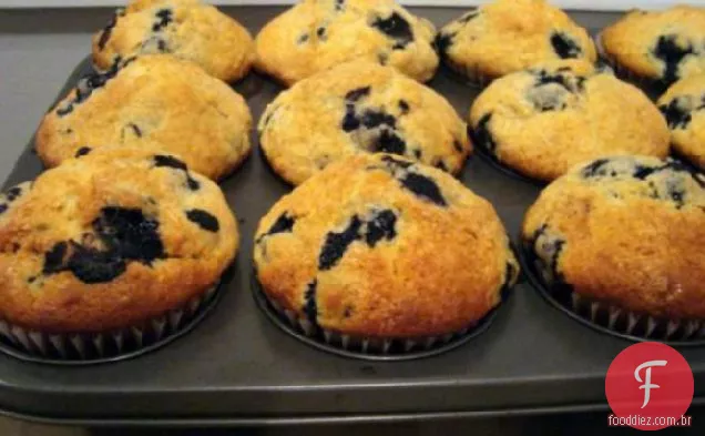 Muffins De Mirtilo À Moda Antiga