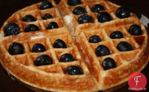 Waffles De Trigo Integral Com Mirtilos