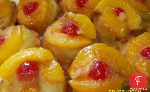 Pêssego De Cabeça Para Baixo Muffins