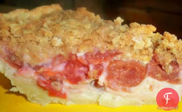 Torta De Crumble De Creme De Cereja