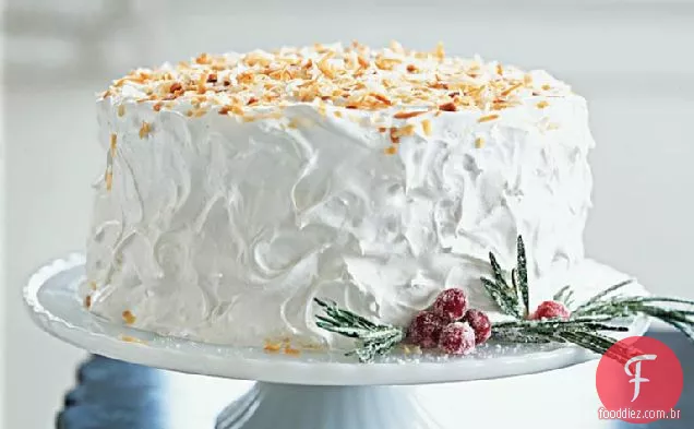 Bolo de coco com cobertura de Creme De Manteiga