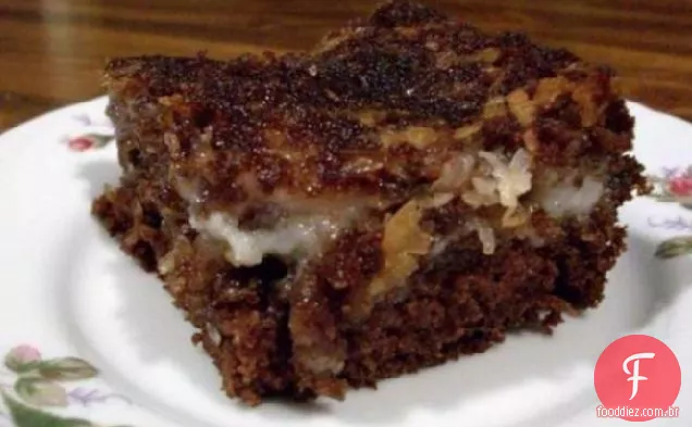 Bolo De Chocolate Alemão De Cabeça Para Baixo