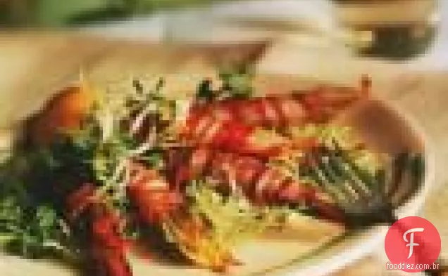 Salada Endive embrulhada em Pancetta quente