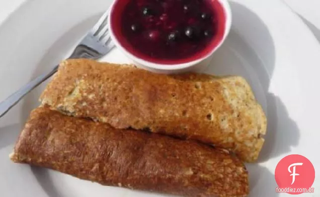 Panquecas com baixo teor de carboidratos com soja e farinha de coco