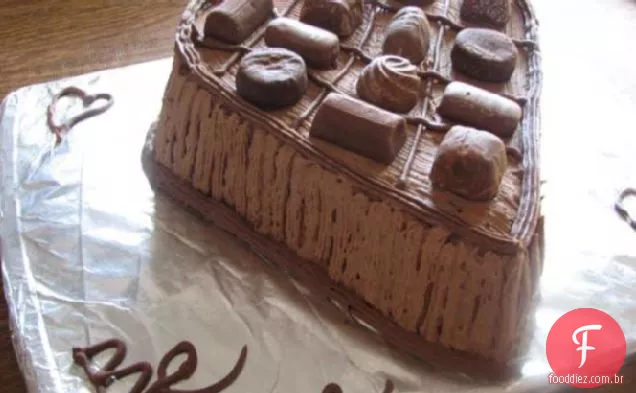 Bolo De Chocolate Escuro Mocha Com Cobertura De Cappuccino