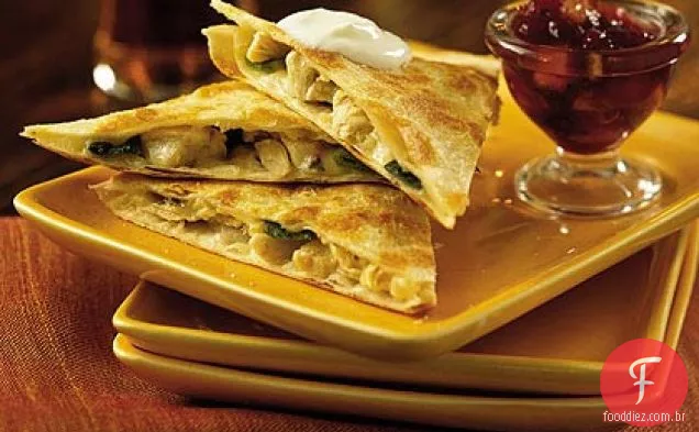 Jack Quesadillas com salsa Cranberry