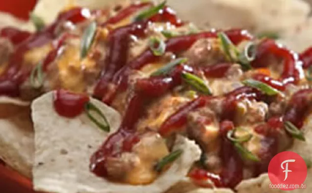 Cheeseburger nachos doce e picante
