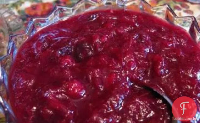 Molho fresco de laranja e Cranberry com nozes
