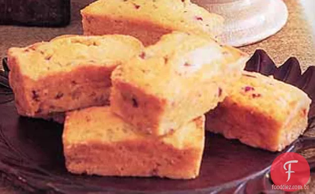 Pão de milho com sementes de erva-doce, Cranberries secas e passas douradas