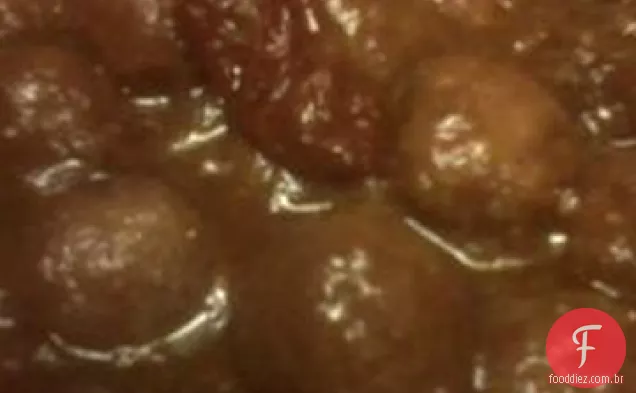 Almôndegas De Chipotle De Cranberry