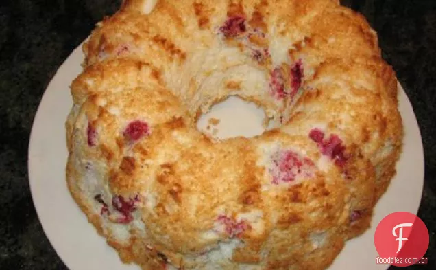 Bolo Delicioso Do Alimento Do Anjo Do Cranberry