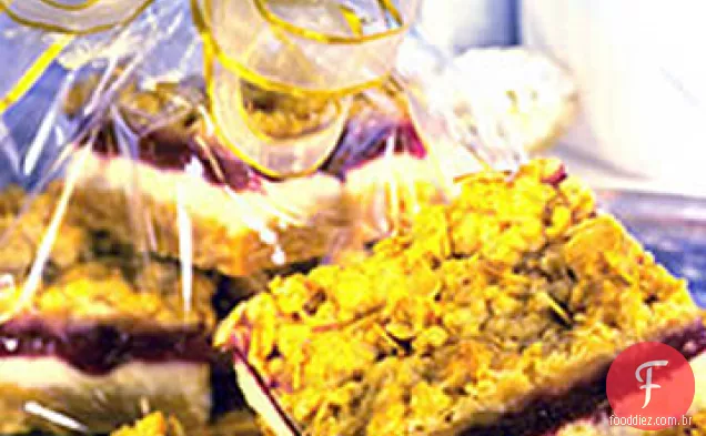Quadrados Festivos De Queijo Creme De Cranberry