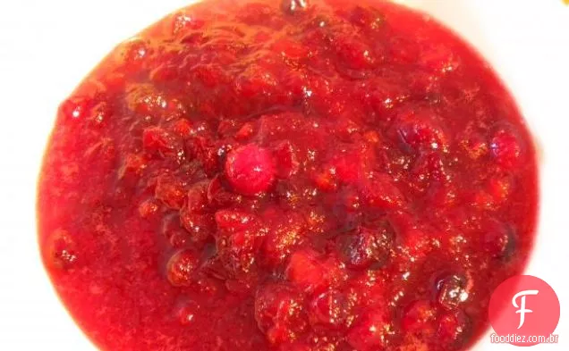 Molho de Cranberry com suco de laranja, tangerina e abacaxi