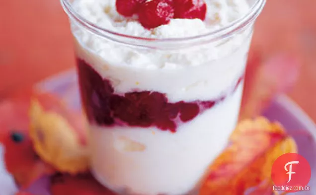 Compota de Cranberry em camadas com ricota de limão