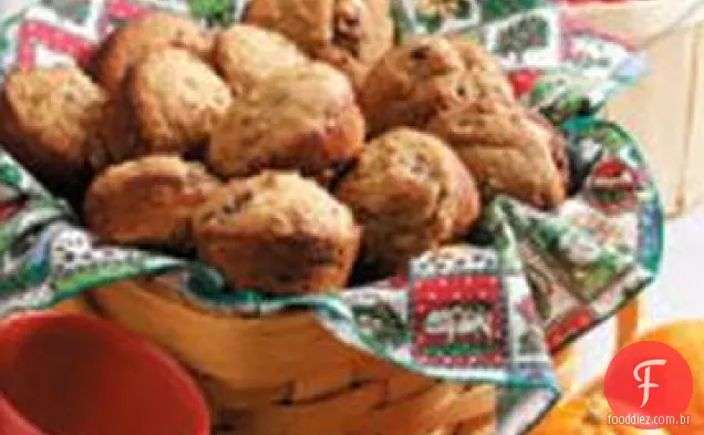 Cran-Muffins De Farelo De Laranja