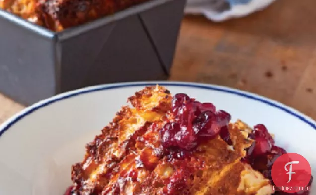 Pudim De Pão Cranberry-Maple