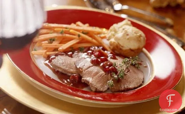 Lombo marinado com Cranberries