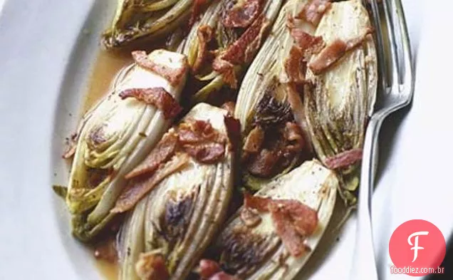 Chicória Refogada Com Bacon, Cidra E Alho