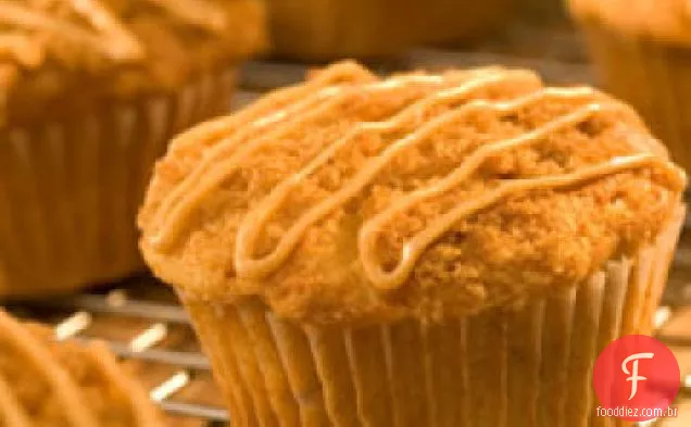 Muffins de mel e cranberry com nozes