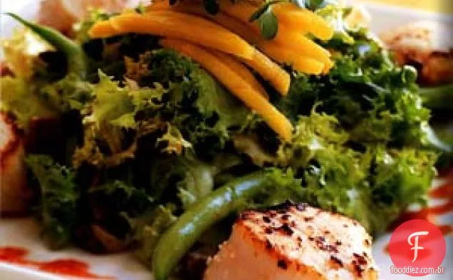 Salada De Vieira Com Vinagrete De Manga E Frutas
