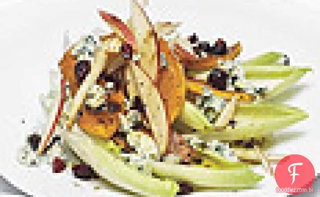 Abóbora assada e salada de maçã