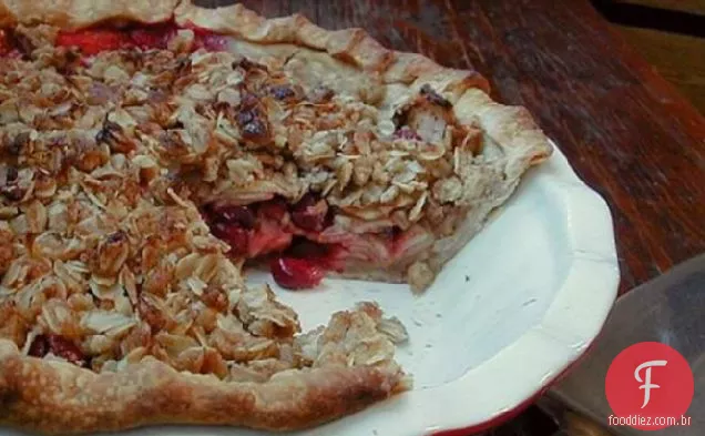Torta Crocante De Maçã E Cranberry